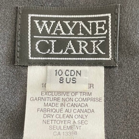 Wayne Clark Designer Special Occasion Lined Cocktail Dress Black Sz 8 US/10 CDN - Picture 8 of 12